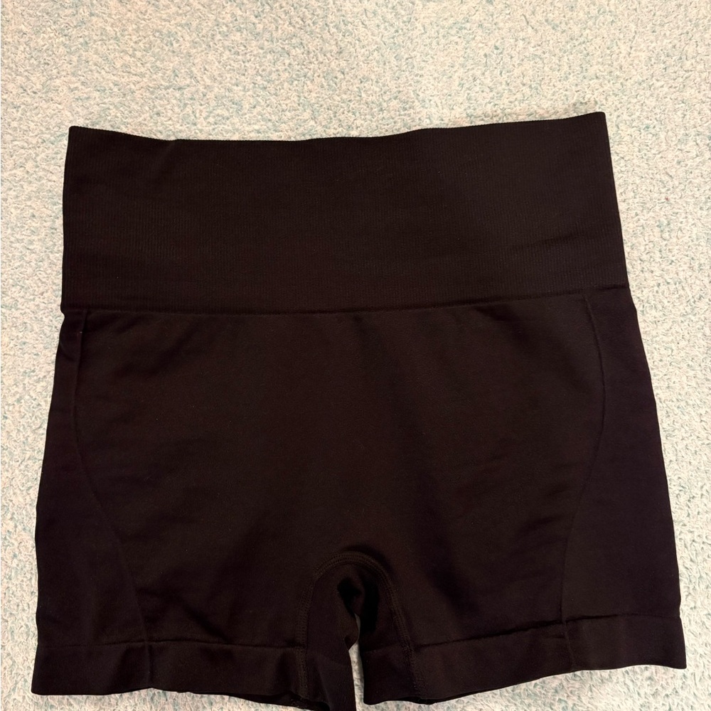 Black High-Waisted Women's Gym Shorts